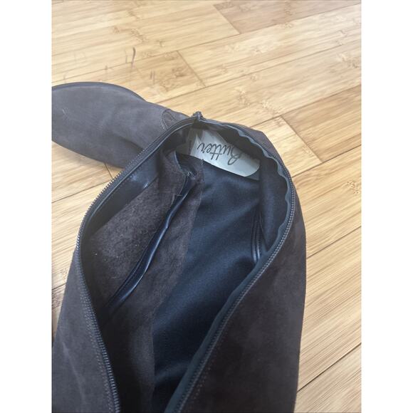 BUTTER Italy Suede Over-the-Knee Boots Tie Back Soft Luxury Minimalist Sz 7.5 - Picture 5 of 7